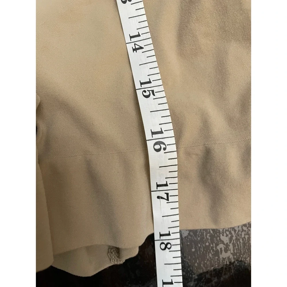 SKIMS Shapewear‎ Womens L/XL Beige Sculpting Short Mid Thigh Bodysuit High Waist